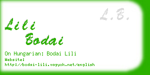 lili bodai business card